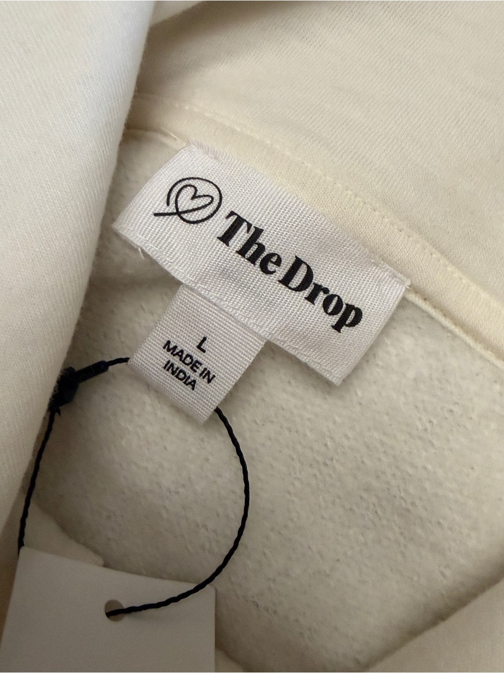 NWT The Drop Cream Oversized Hoodie Size L - Picture 2 of 12